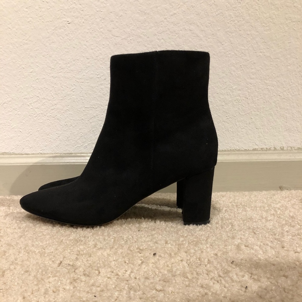 Black Nine West Suede Booties